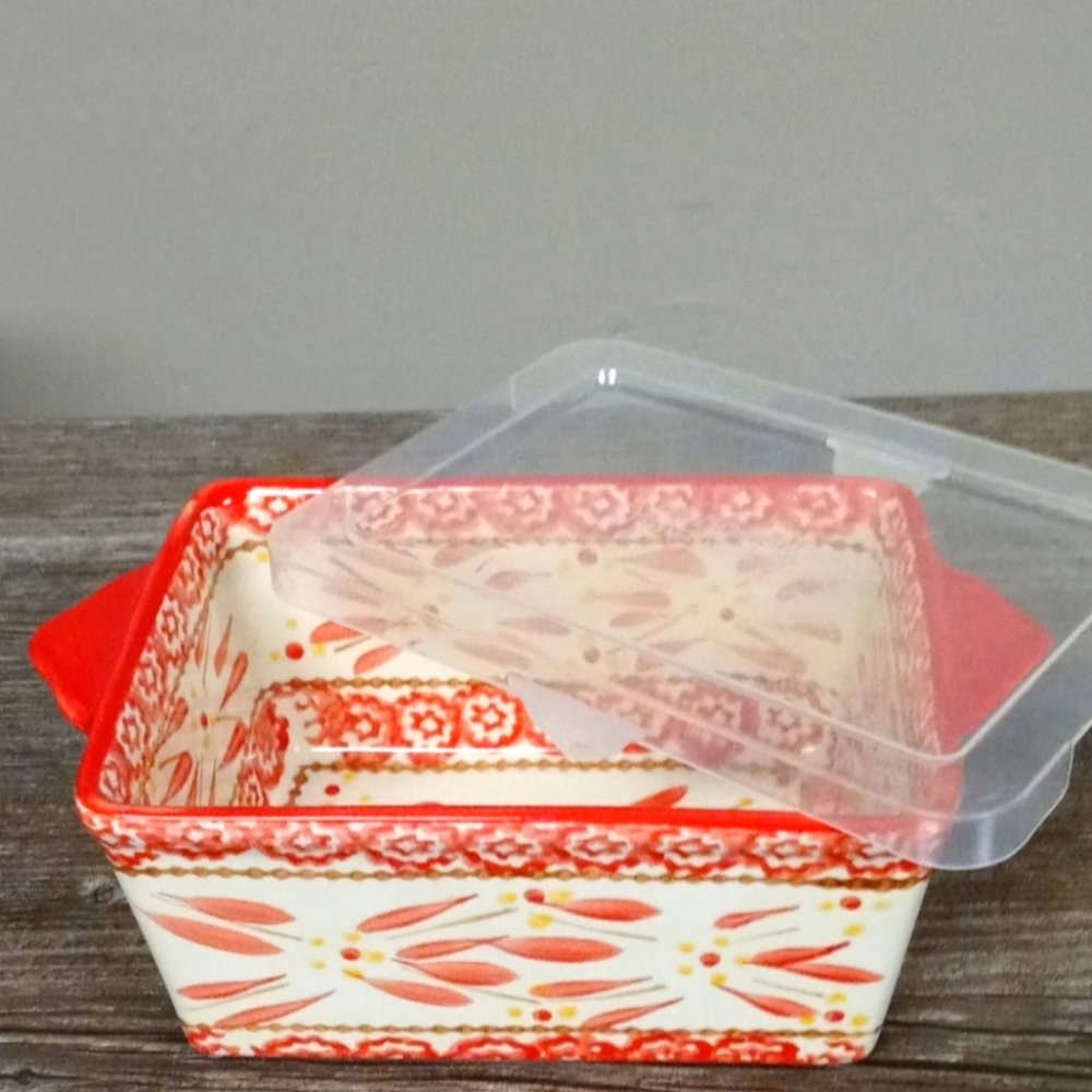 Temp-tations Ovenware Old World 1Qt with Lid Retired Temptations Bakeware Bowl